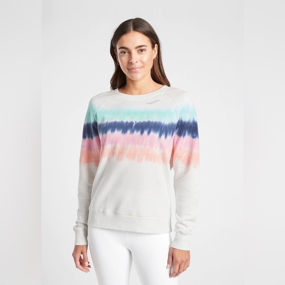 Athleta Sundown Striped Tie Dye Sweatshirt Pride Size 1X